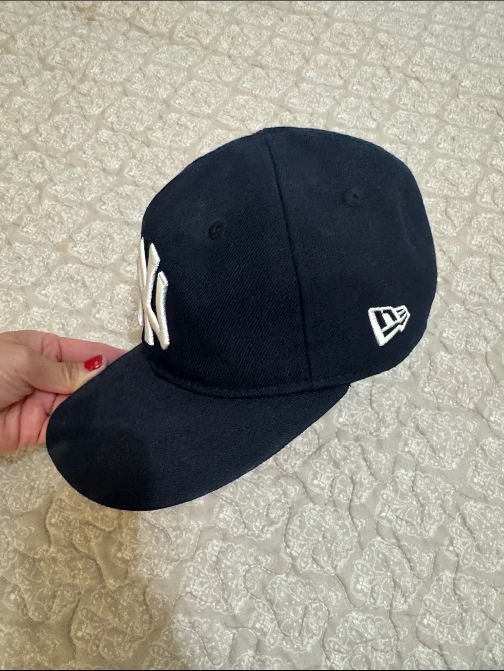 New Era Black Cap with White NY Embroidered Logo